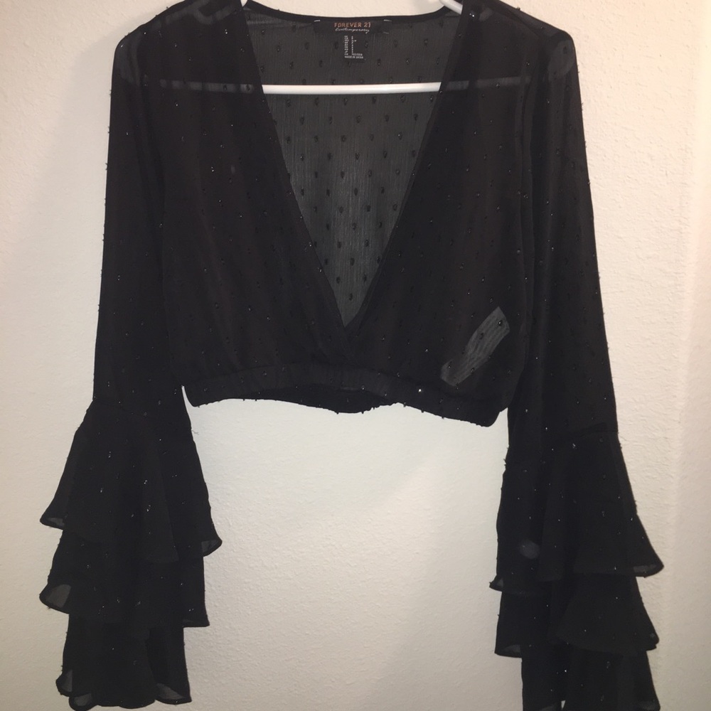 Sheer Long Sleeve Blouse